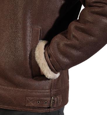 SL1159 - Straight Zip Premium Quality Sheepskin Flying Jacket